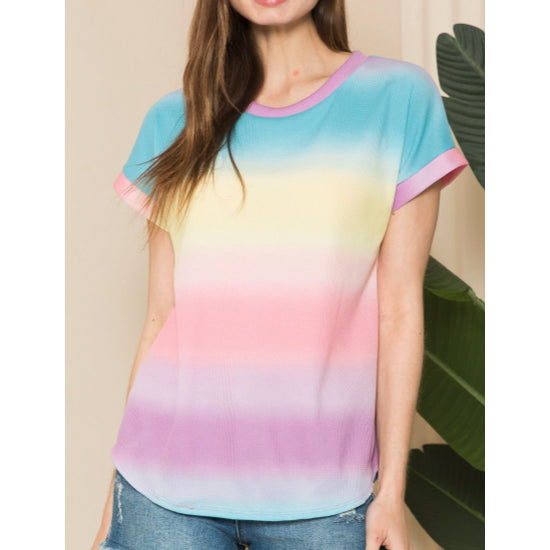 Rainbow Waffle Tee