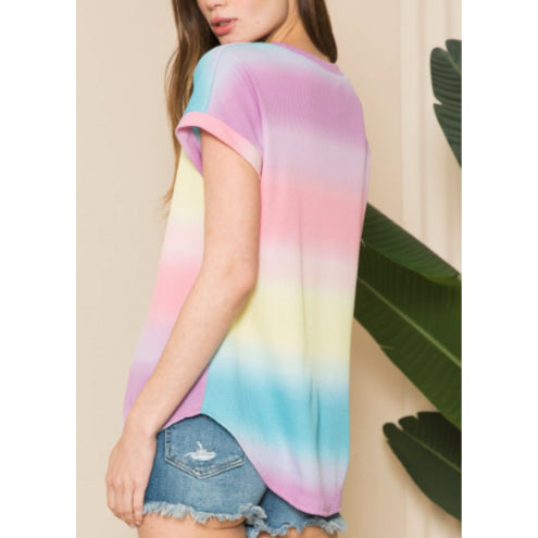 Rainbow Waffle Tee