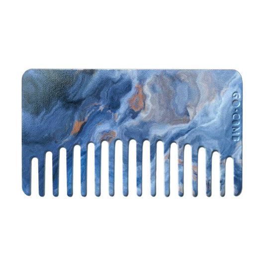 Sky Blue Agate Go-Comb | Plastic Wallet-Sized Comb