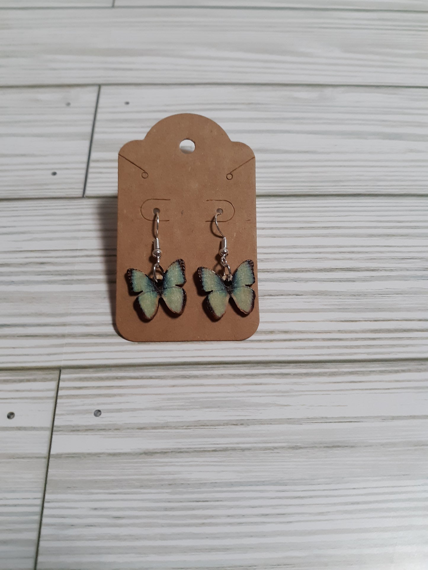 Wooden  Butterfly Dangle Earrings