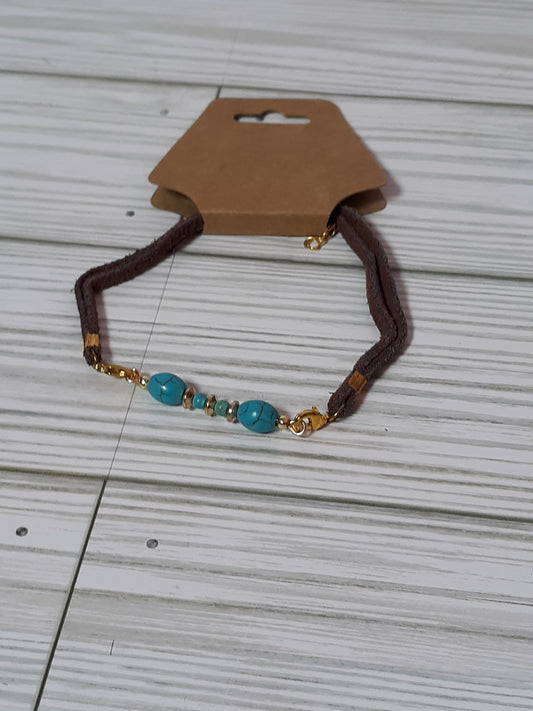 Leather Cord Charm Bracelet