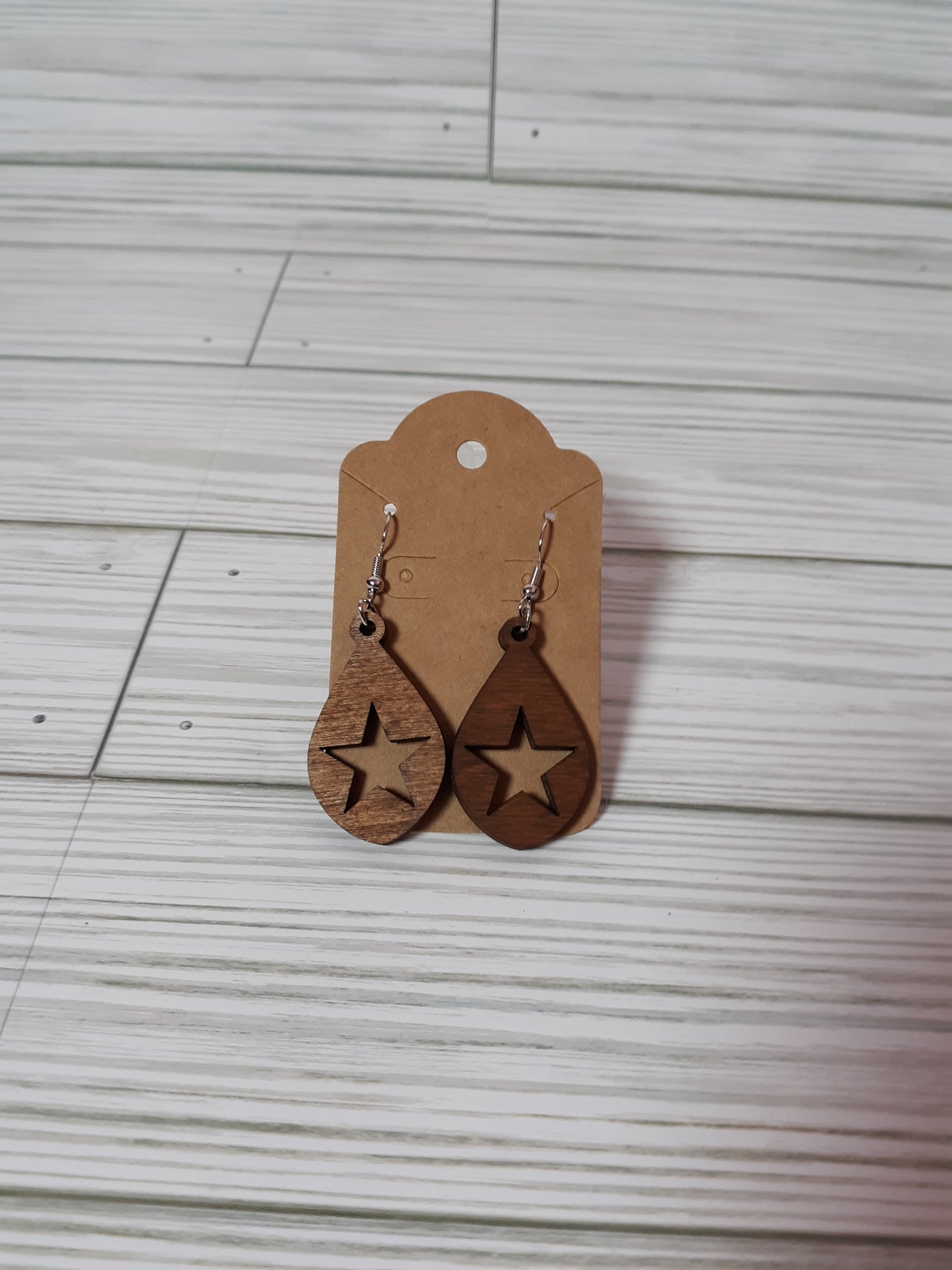 Wooden Drop Earrings