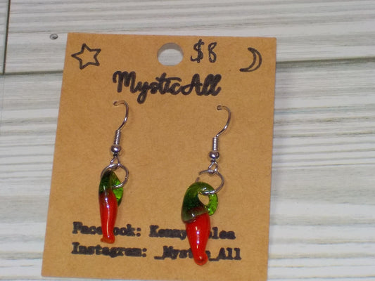 MysticAll Chili Pepper Earrings