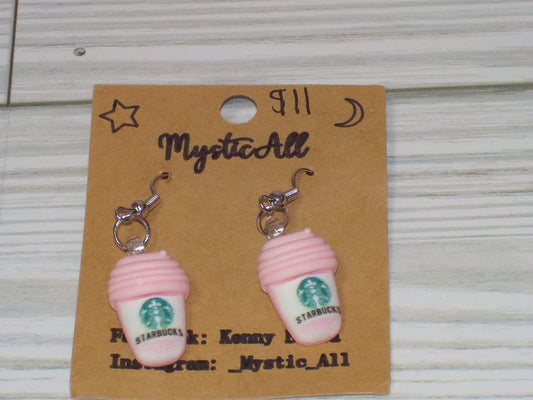 MysticAll Coffee Cup Dangle Earrings