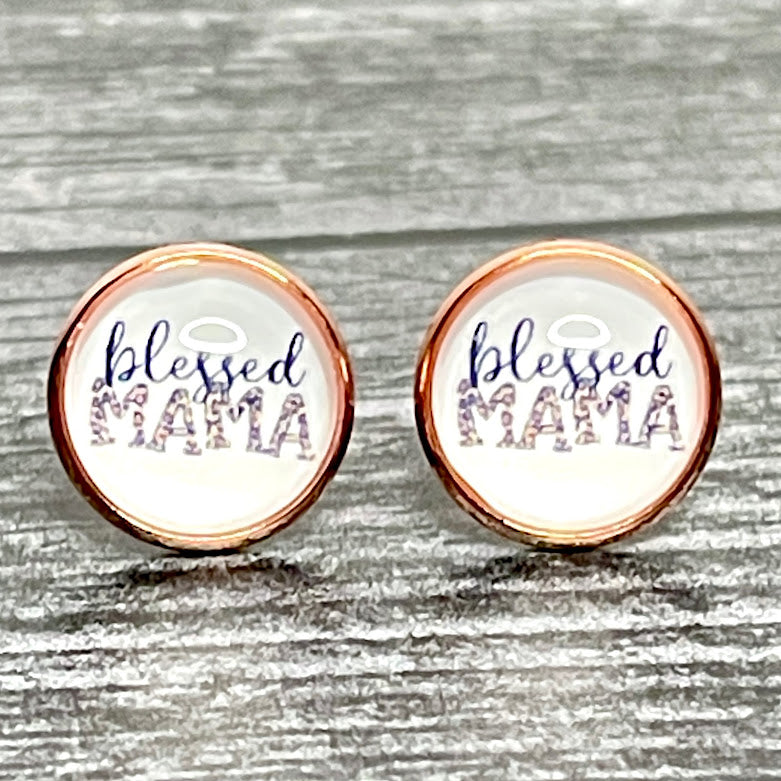 Blessed Mama Leopard Earrings