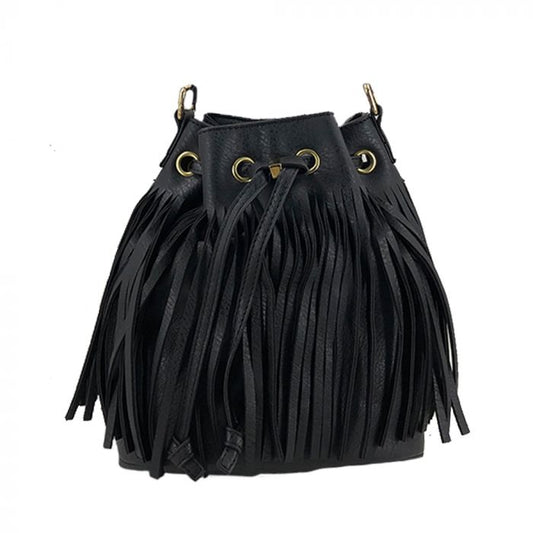 Black Fringe Bag