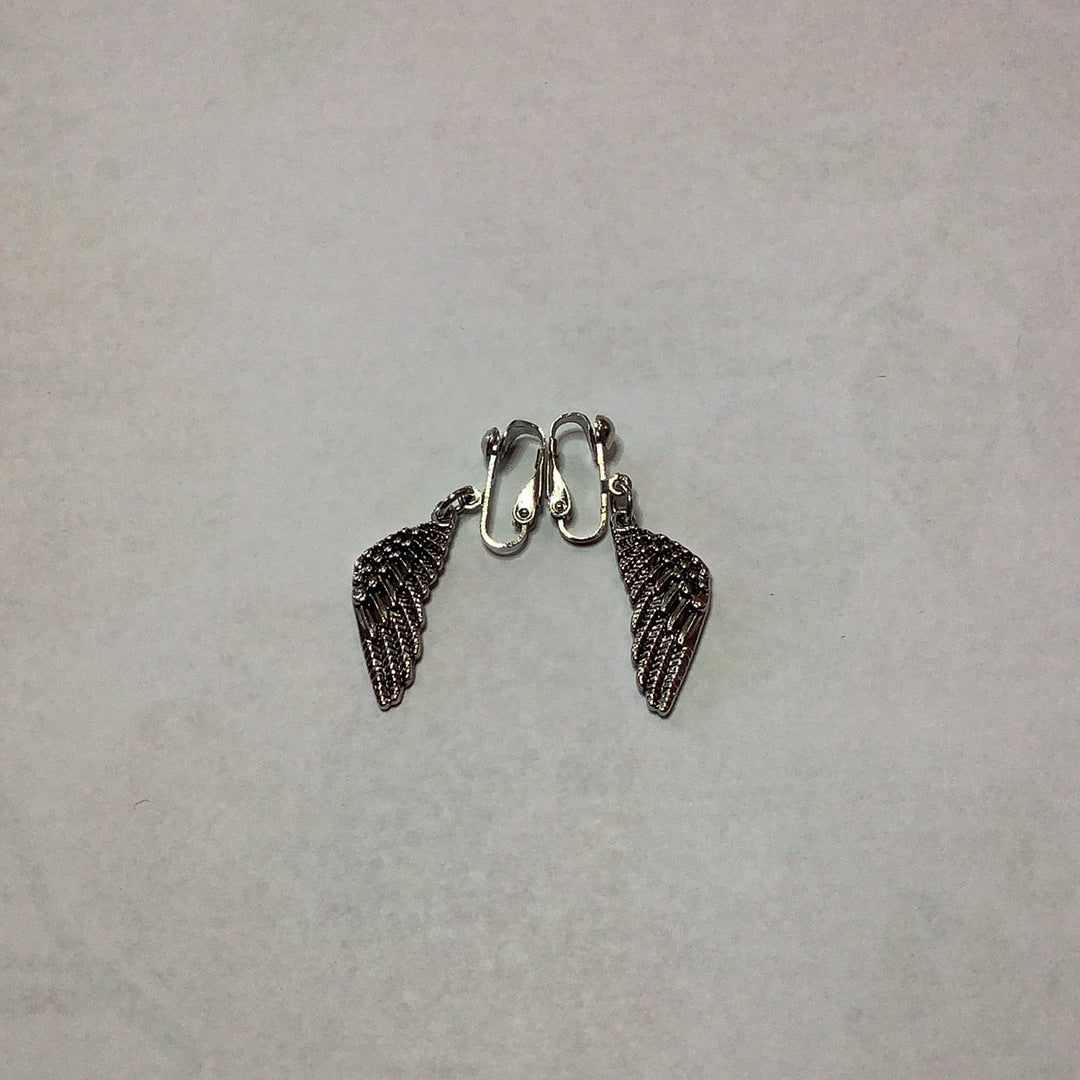 Clip on Angel Wing Earrings