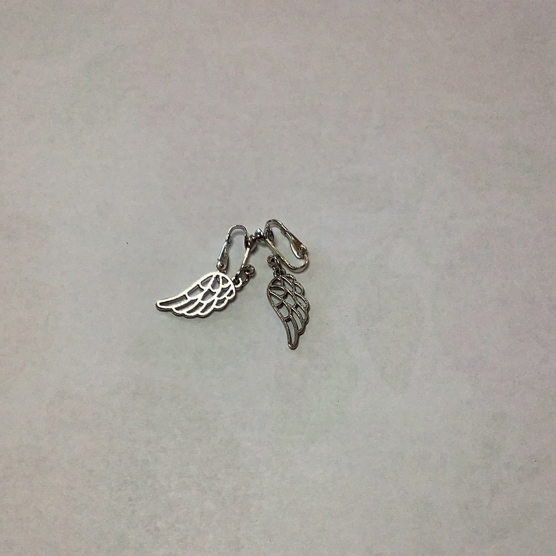 Clip on Angel Wing Earrings