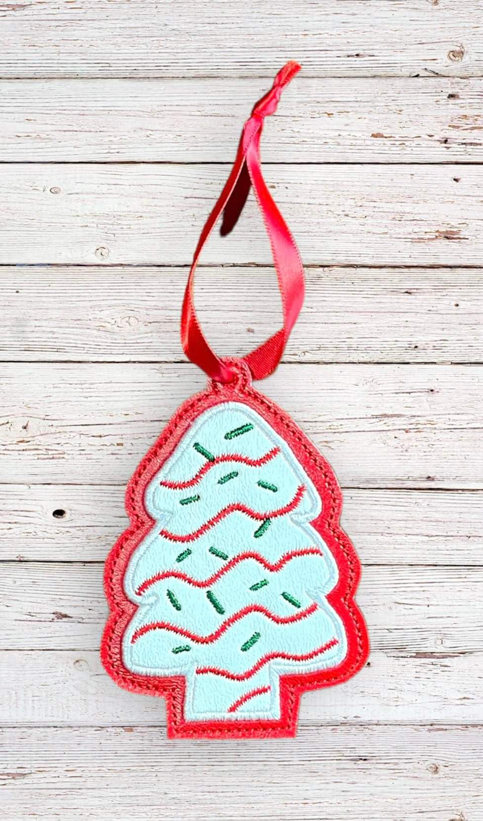 Tree Cake Embroidered Ornaments