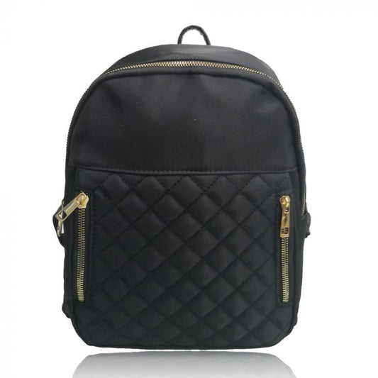 Quilted Backpack Black